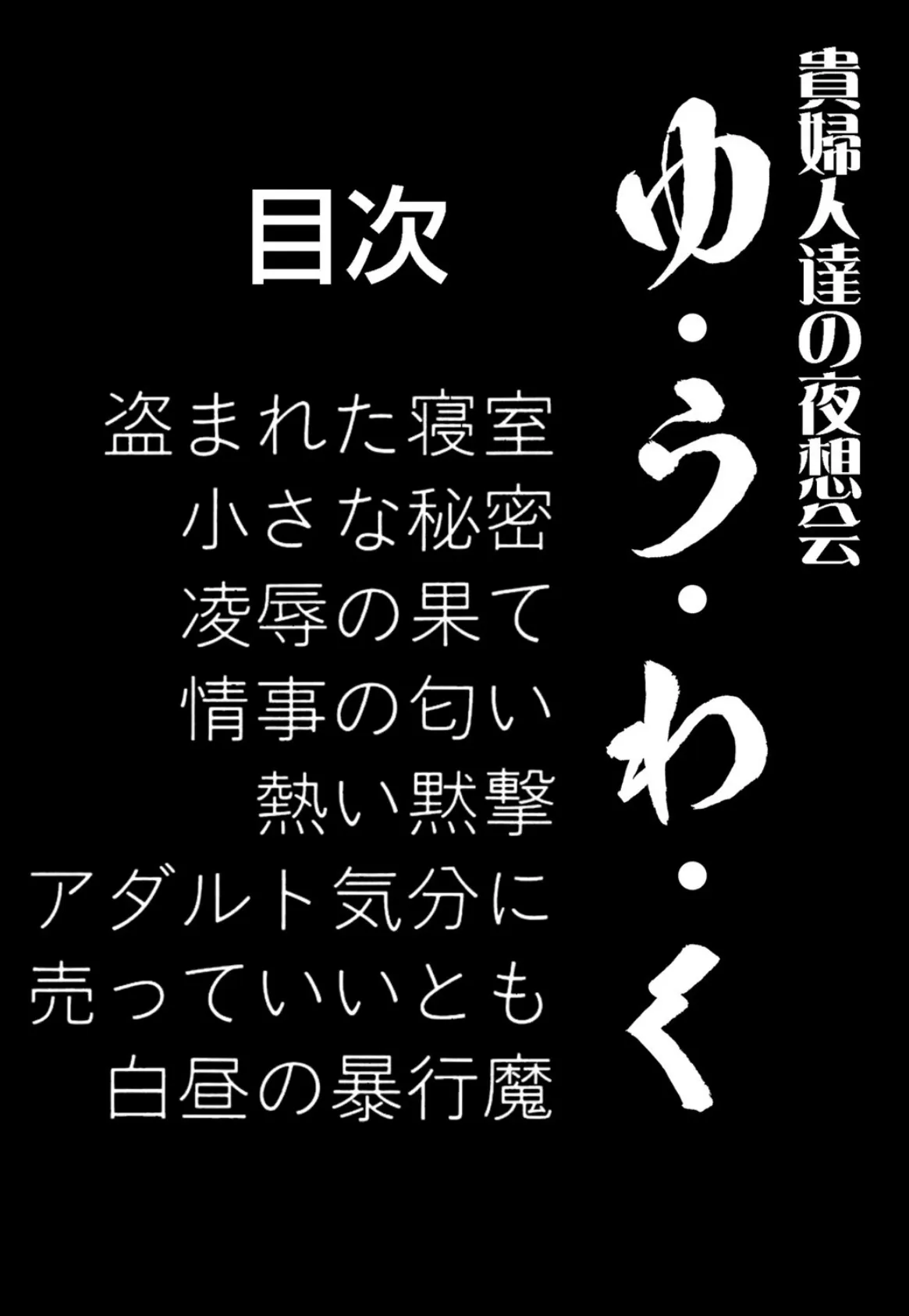 貴婦人達の夜想会 第1集 ゆ・う・わ・く 2ページ