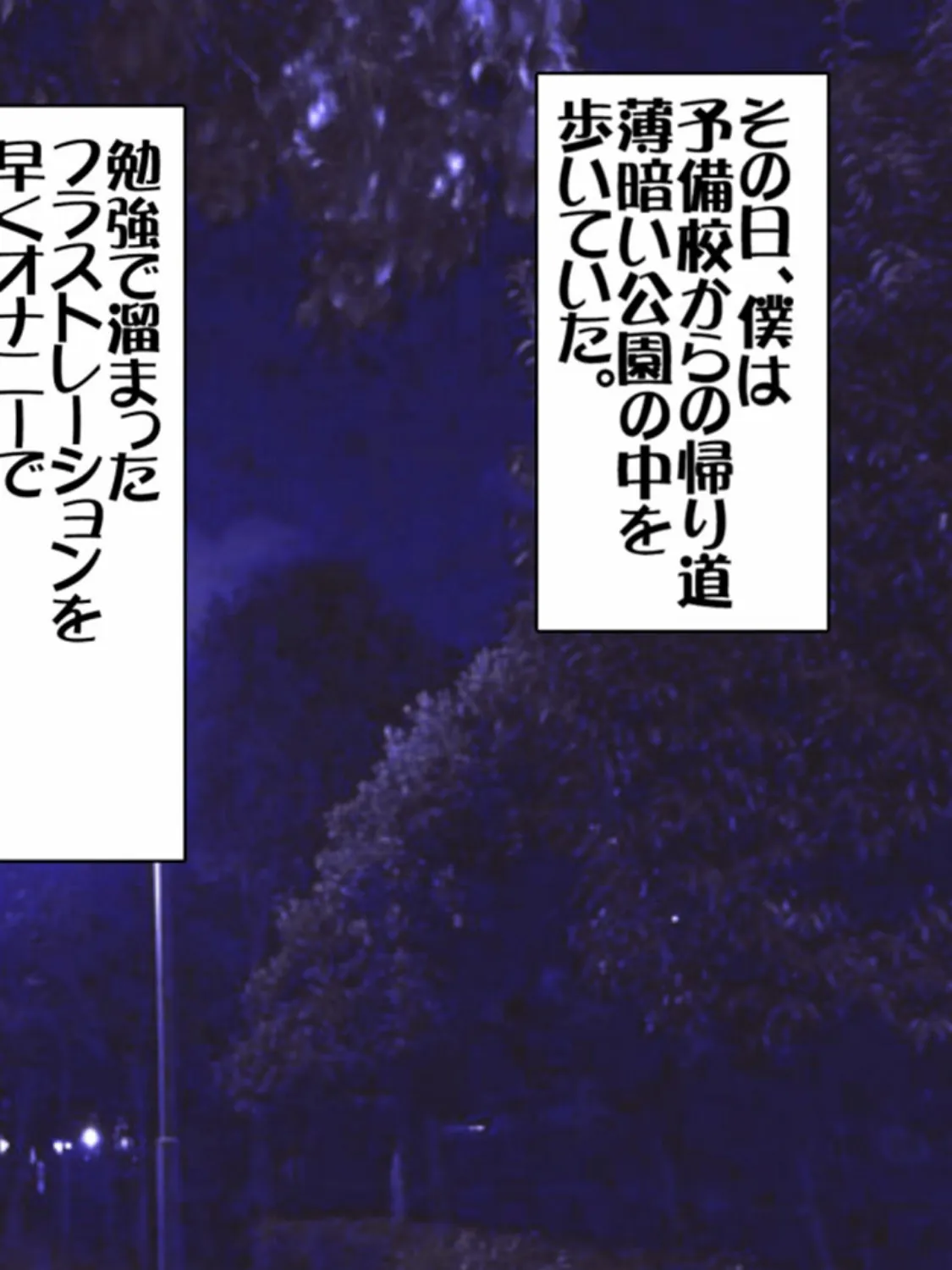 全裸●●と夜の公園で!! モザイク版 2ページ