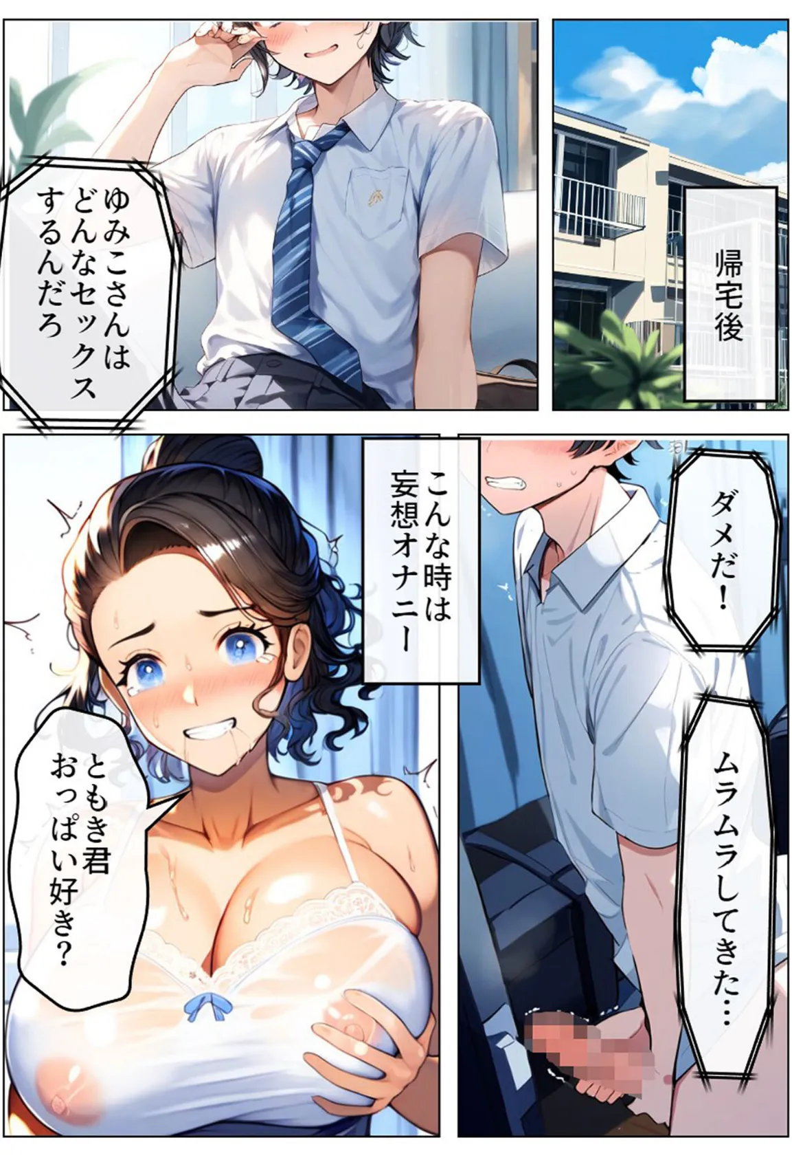 巨乳ママの誘惑SEX! 〜親友のお母さんとイチャイチャ&脱童貞〜 モザイク版 5ページ