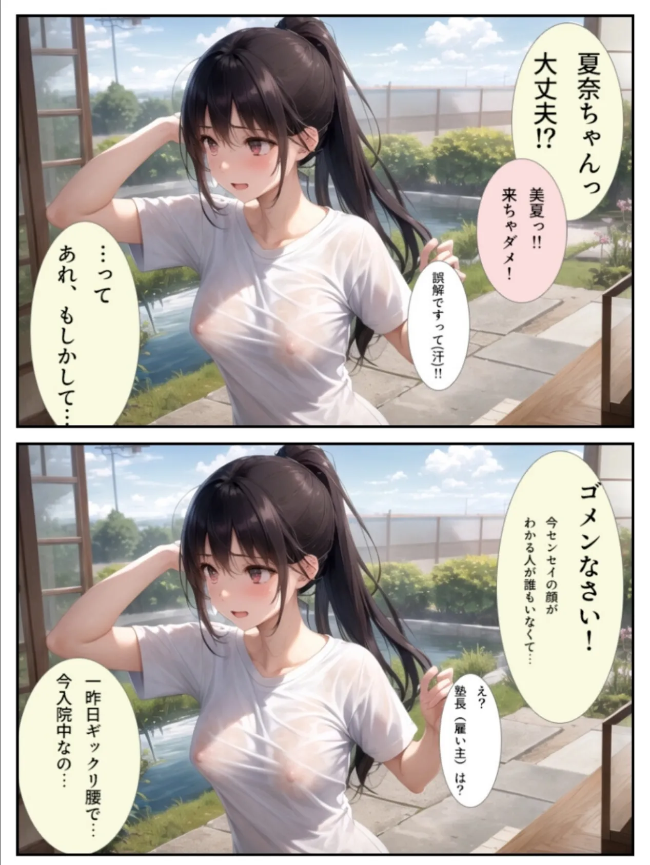 ふたつの夏 〜君と僕の30日〜 <合冊版> 制服&巫女スタイルおまけイラスト付き【フルカラー】 13ページ