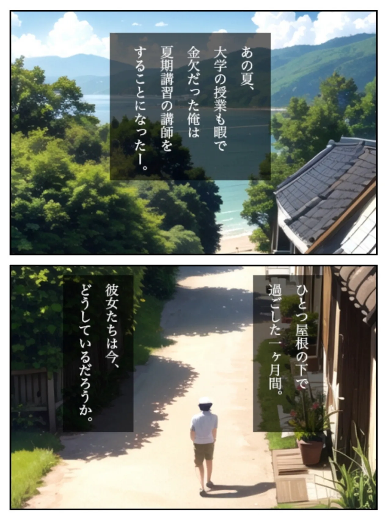 ふたつの夏 〜君と僕の30日〜 <合冊版> 制服&巫女スタイルおまけイラスト付き【フルカラー】 4ページ