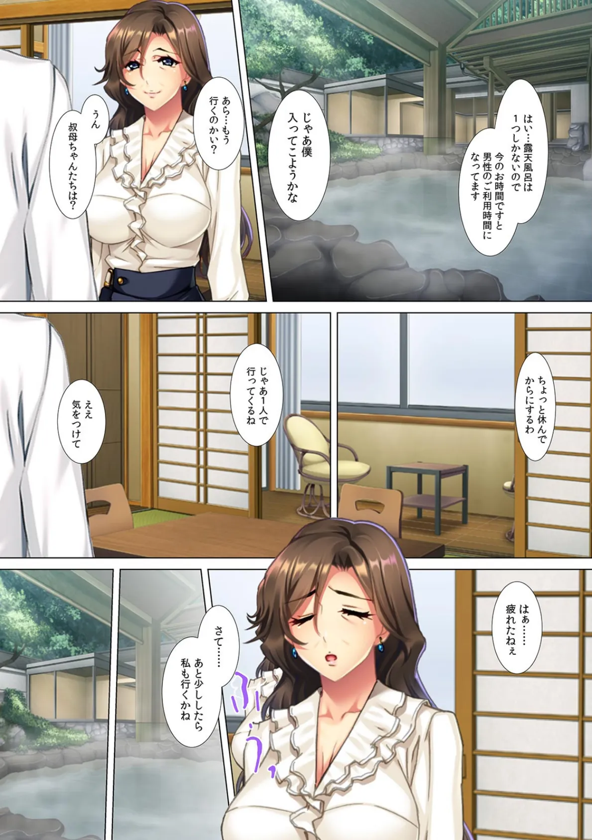 「エッチなおばさんで…ごめんね?」身内に隠れて叔母と朝まで生ピストン【フルカラー】 5ページ