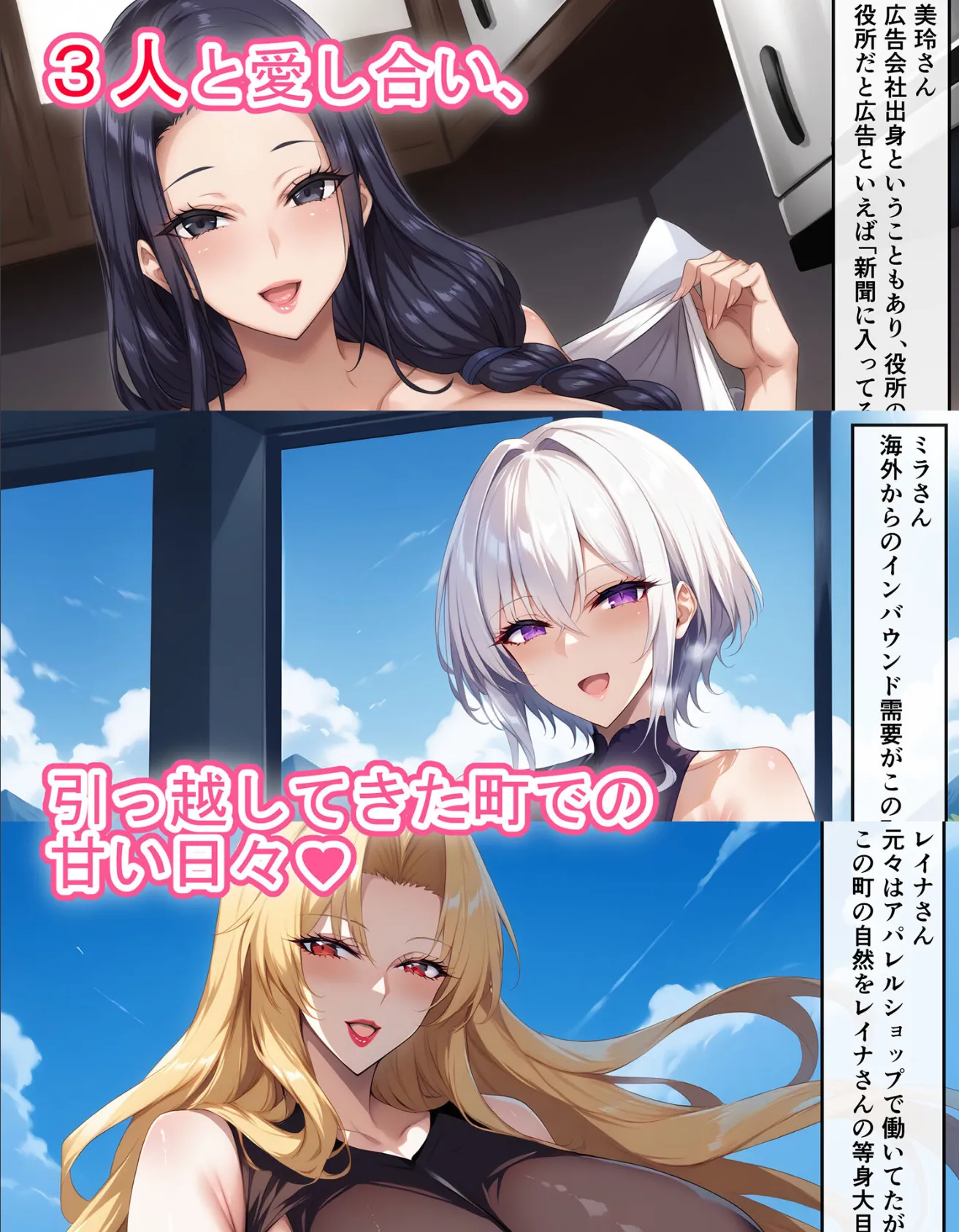 マッチングアプリで出会った人妻たちをクズ夫から奪い幸せにするお話3 モザイク版 3ページ