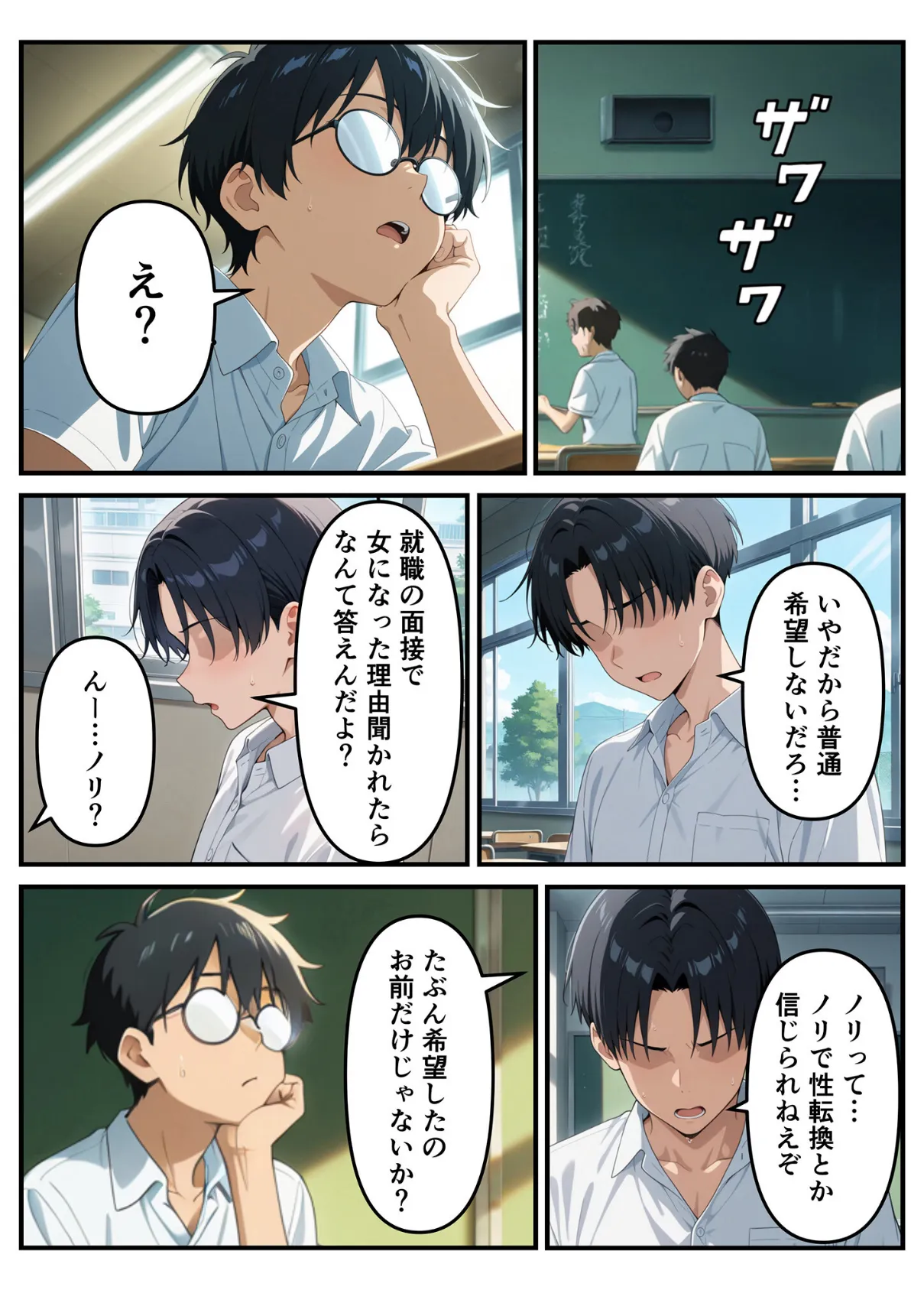 性転換希望調査に僕だけ希望するで出した結果、本当に女の子になってしまった話 3ページ