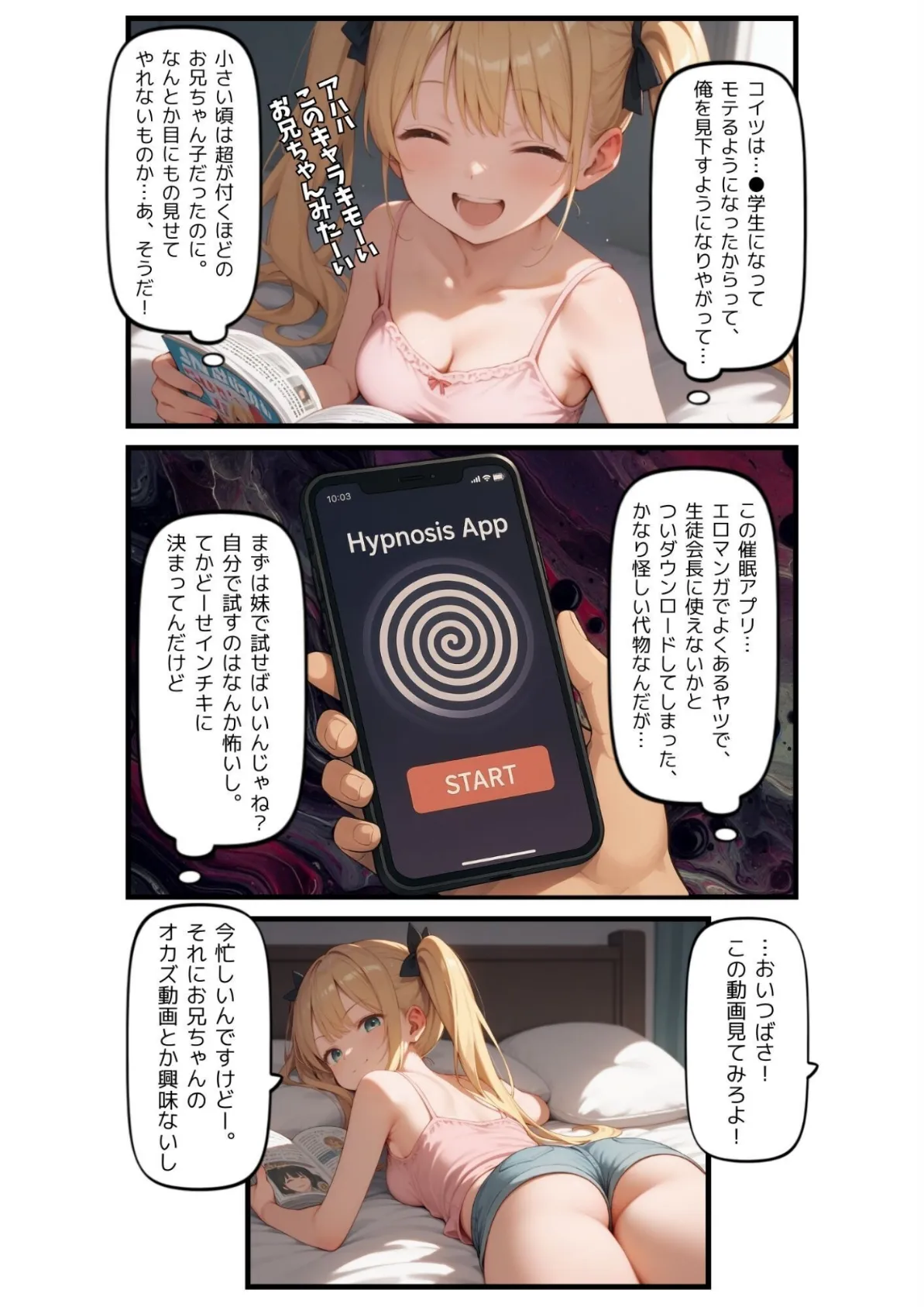 催●アプリでウザい妹と恐怖の生徒会長を支配する話 5ページ