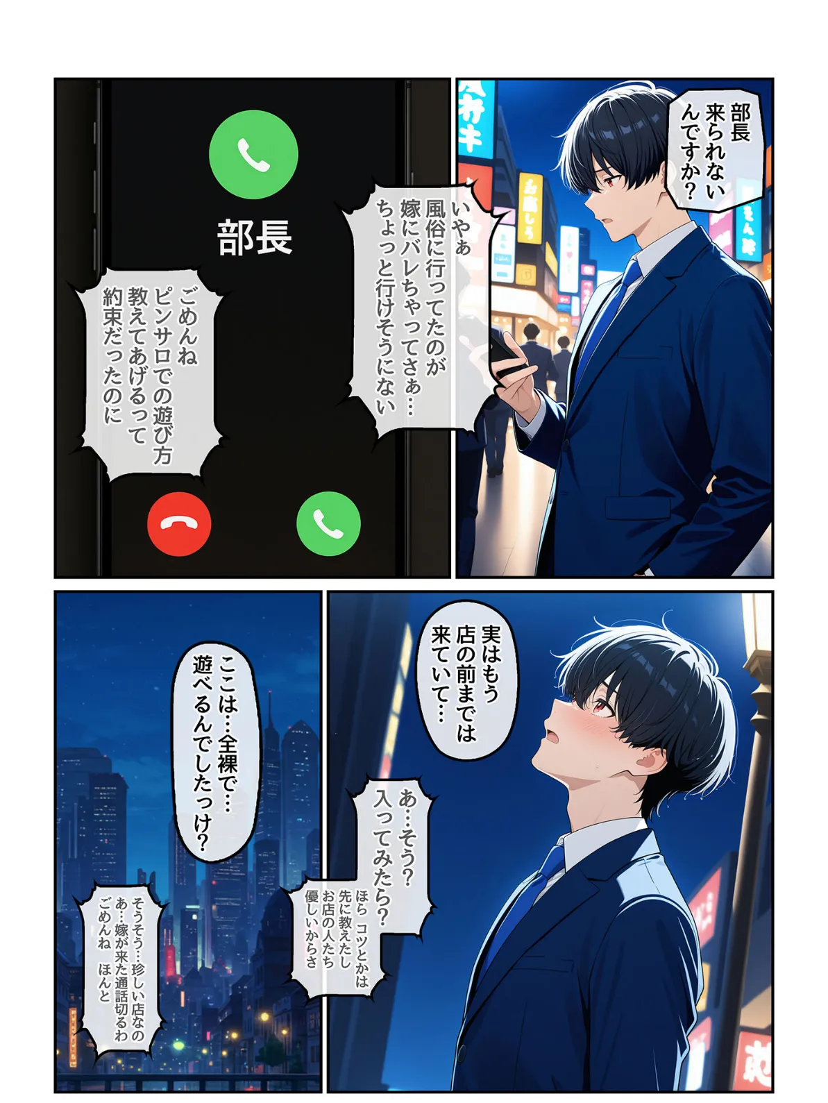 童貞の僕とピンサロ嬢とイチャラブ恋愛物語 モザイク版 2ページ