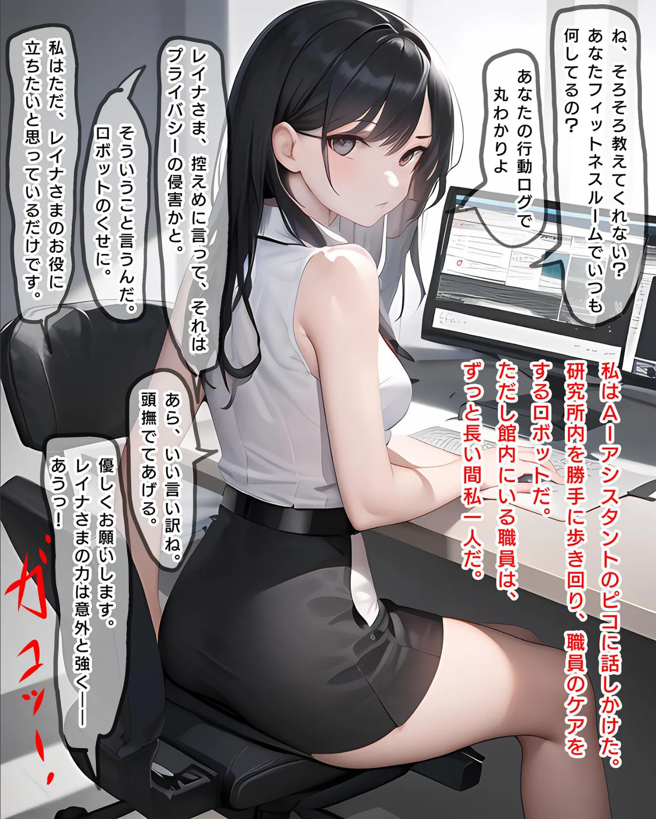 レイナ「終末世界の武装●●」 モザイク版 3ページ