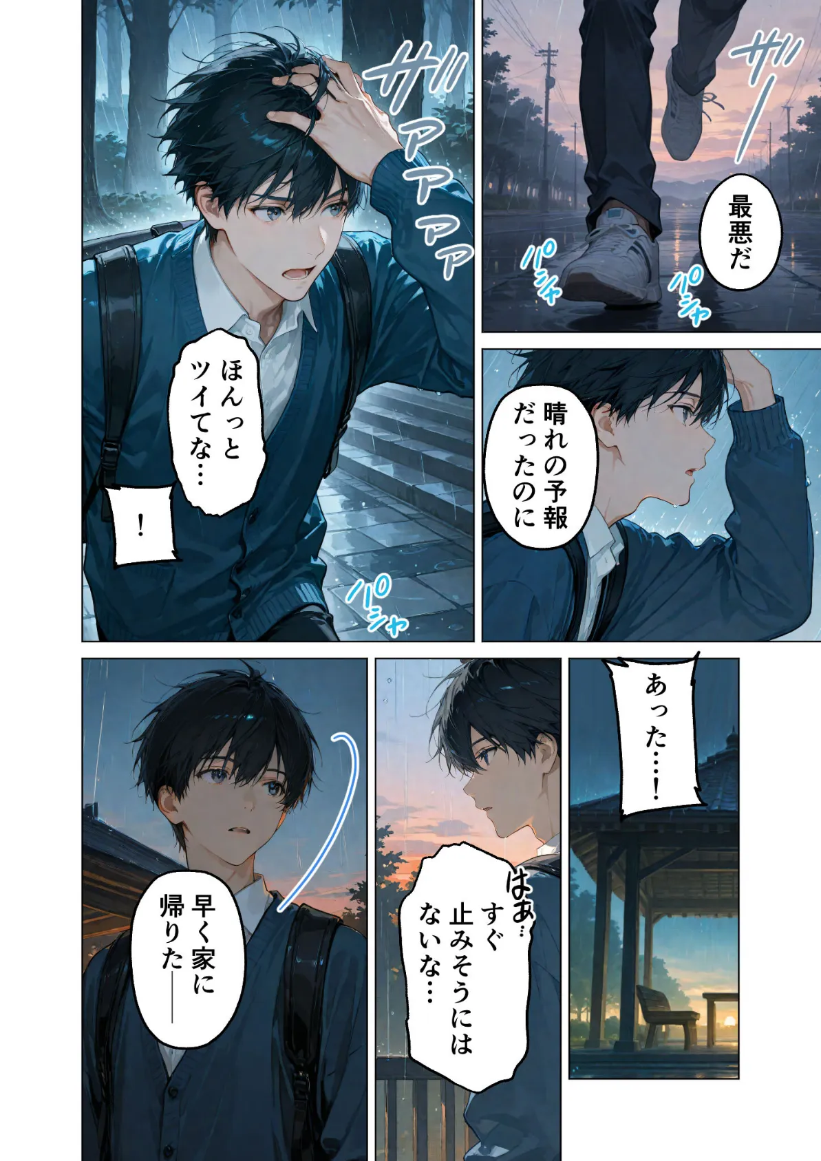 月の女神は僕だけに微笑む 第4話 〜雨音に溶け合う僕らの体温〜 モザイク版 3ページ